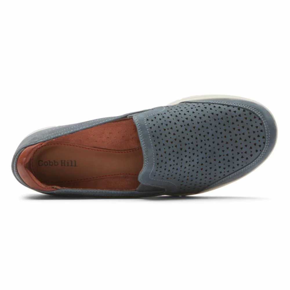 Cobb Hill LIDIA SLIPON STONE BLUE NUBUCK - Image 3