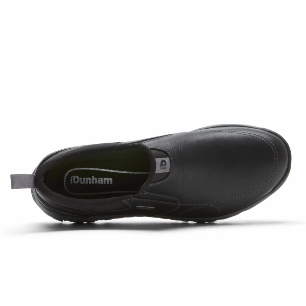Dunham GLASTONBURY GSLIPON BLACK LEA/ SDE - Image 3
