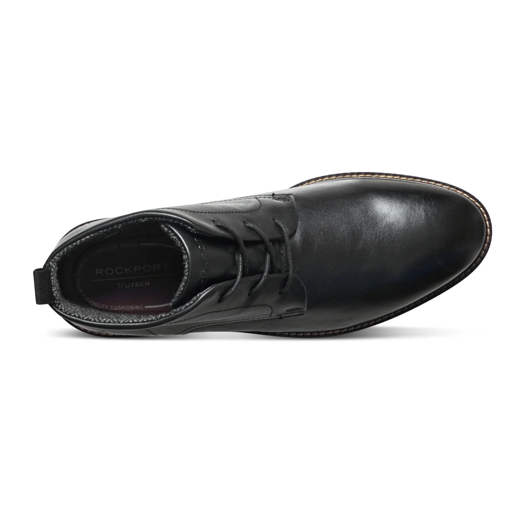 Rockport Men CASPE LACEUP BLACK/BLACK/COW COCHIN/NYLON - Image 3
