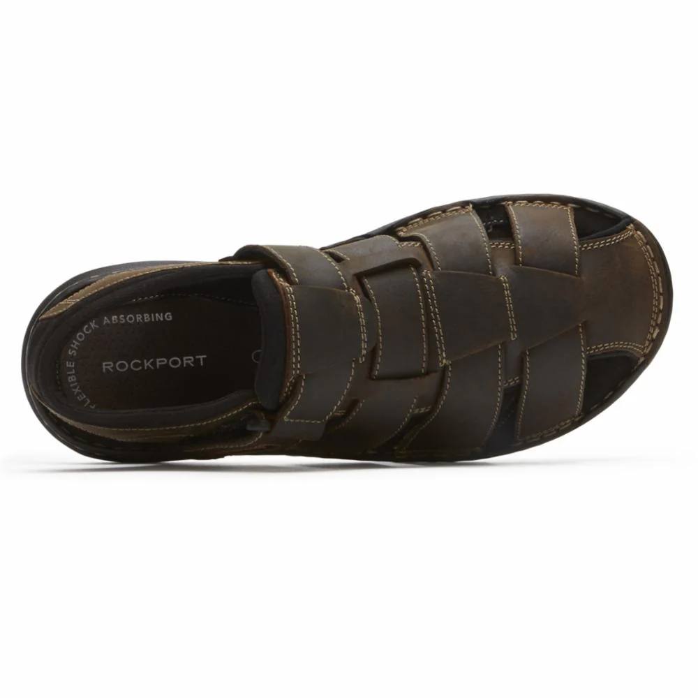 Rockport Men  DARWYN FISHERMEN BROWN II/LEATHER - Image 3