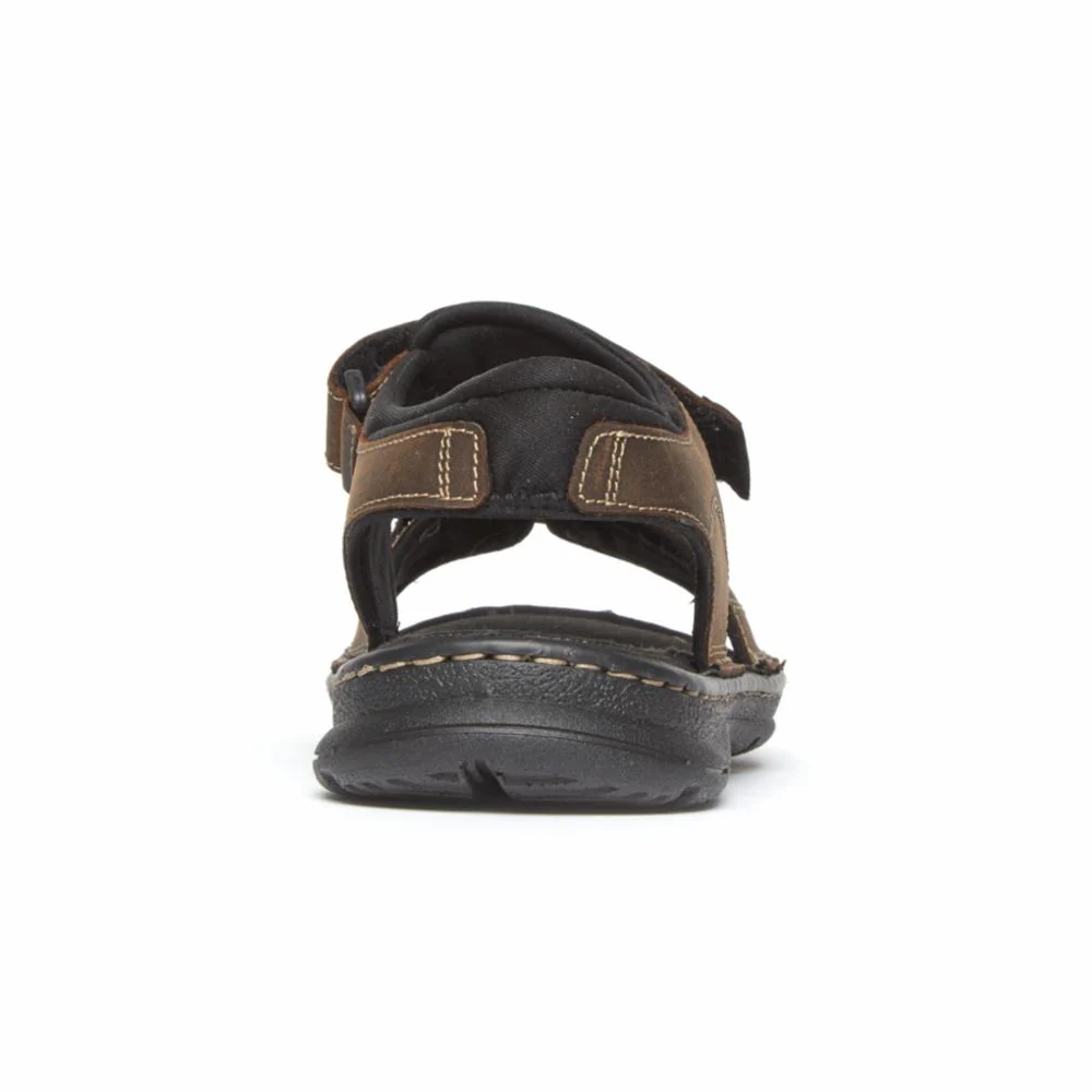Rockport Men DARWYN QTR STRAP BROWN II/LEATHER - Image 4