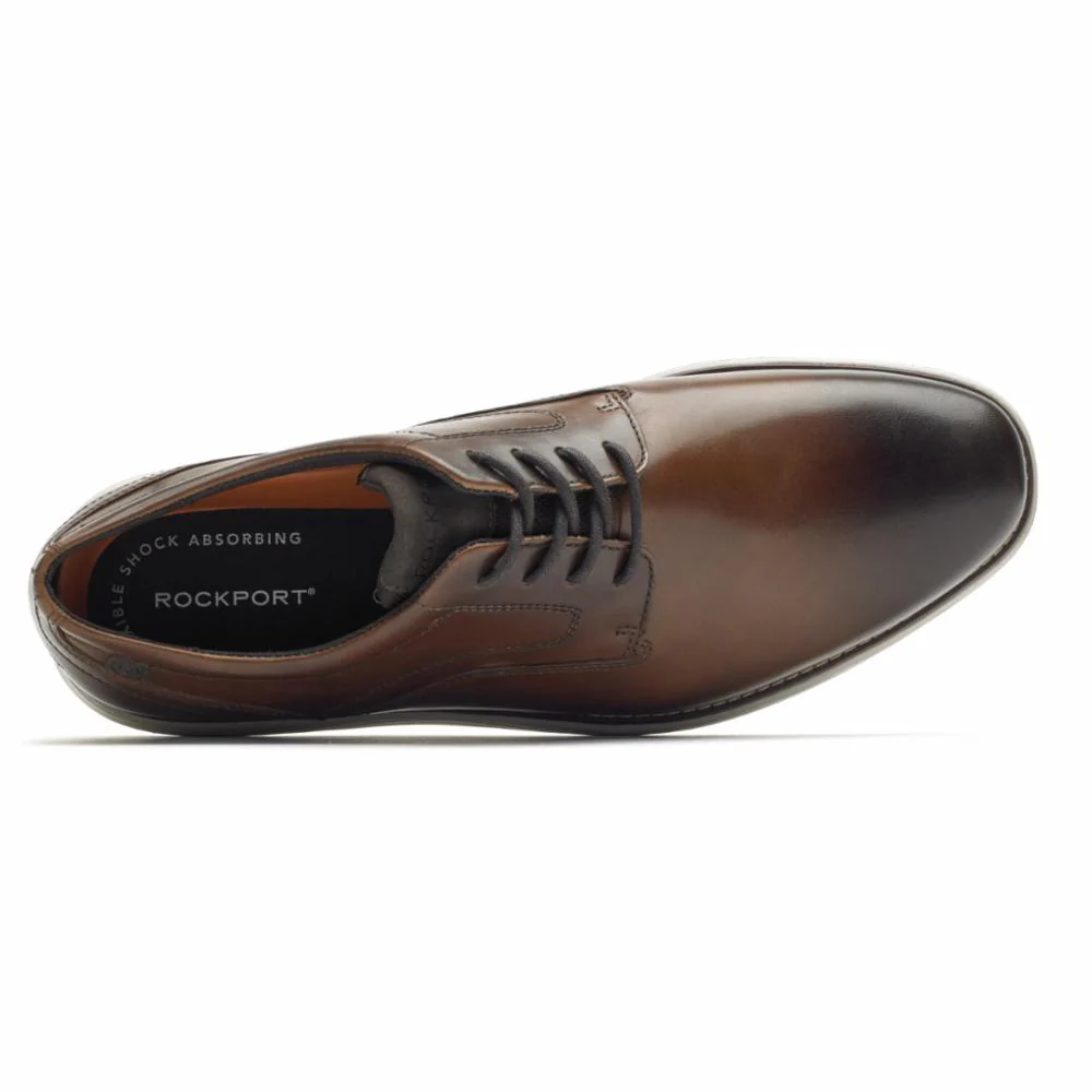 Rockport Men GARETT PLAIN TOE COGNAC - Image 3