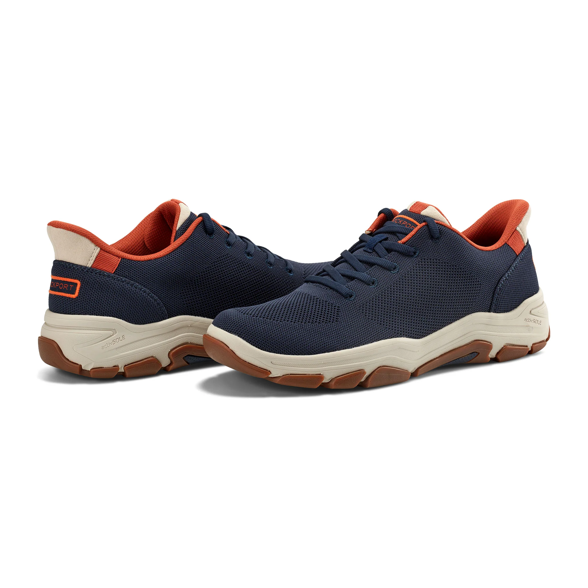 ROCKPORT MEN RAFFERTY ACTIVE LACEUP NEW DRESS BLUE/OYSTER GREY - Image 6