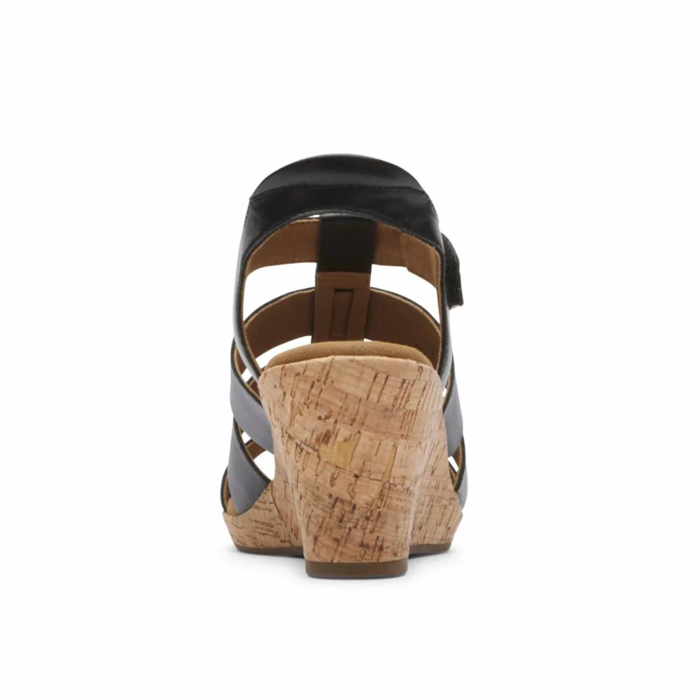Rockport Women BRIAH NEW GLADIATOR BLACK LTHR - Image 4
