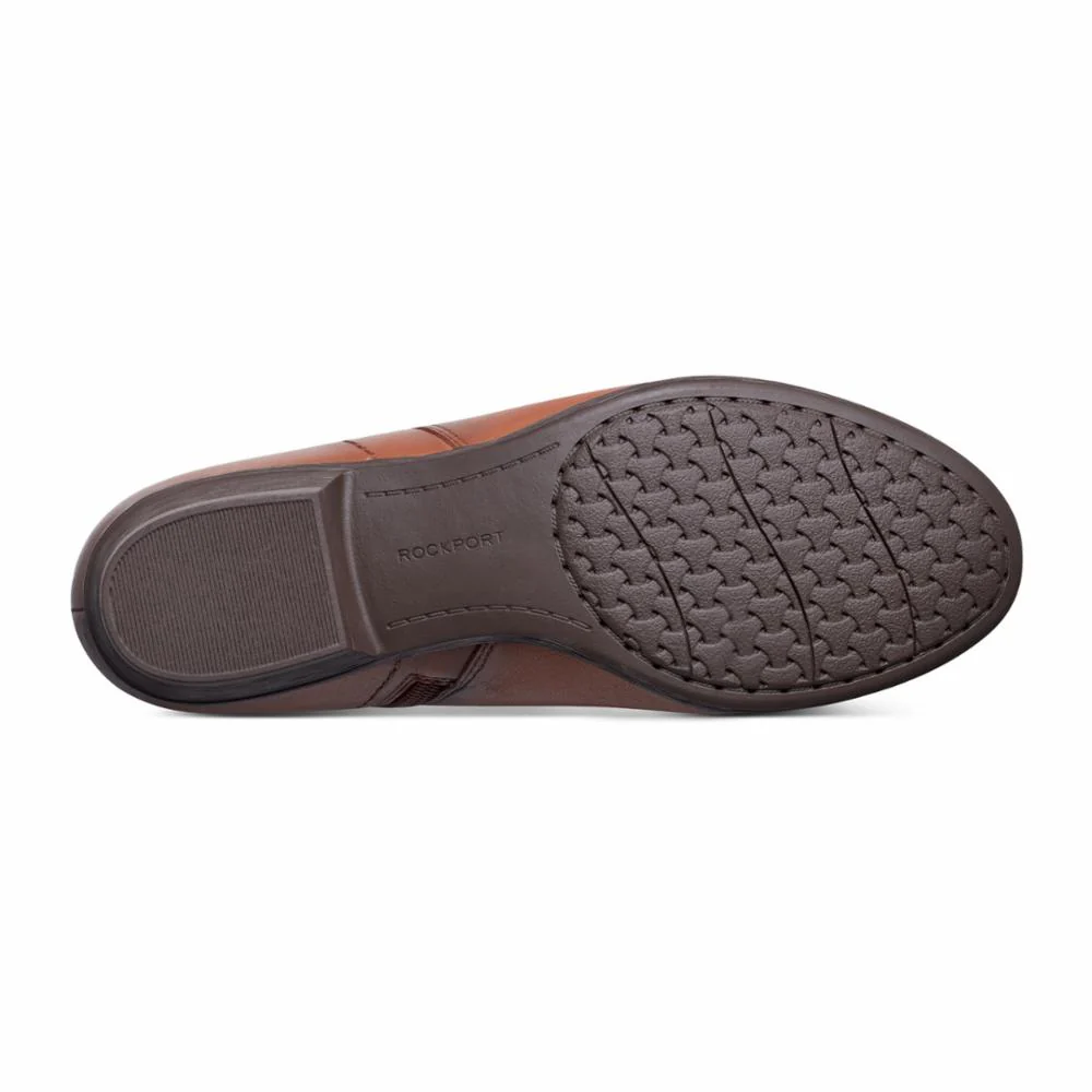 Rockport Women CARLY CARLY BOOTIE TAN/COGNAC/MEMPHIS LEA/LIZ PU - Image 6