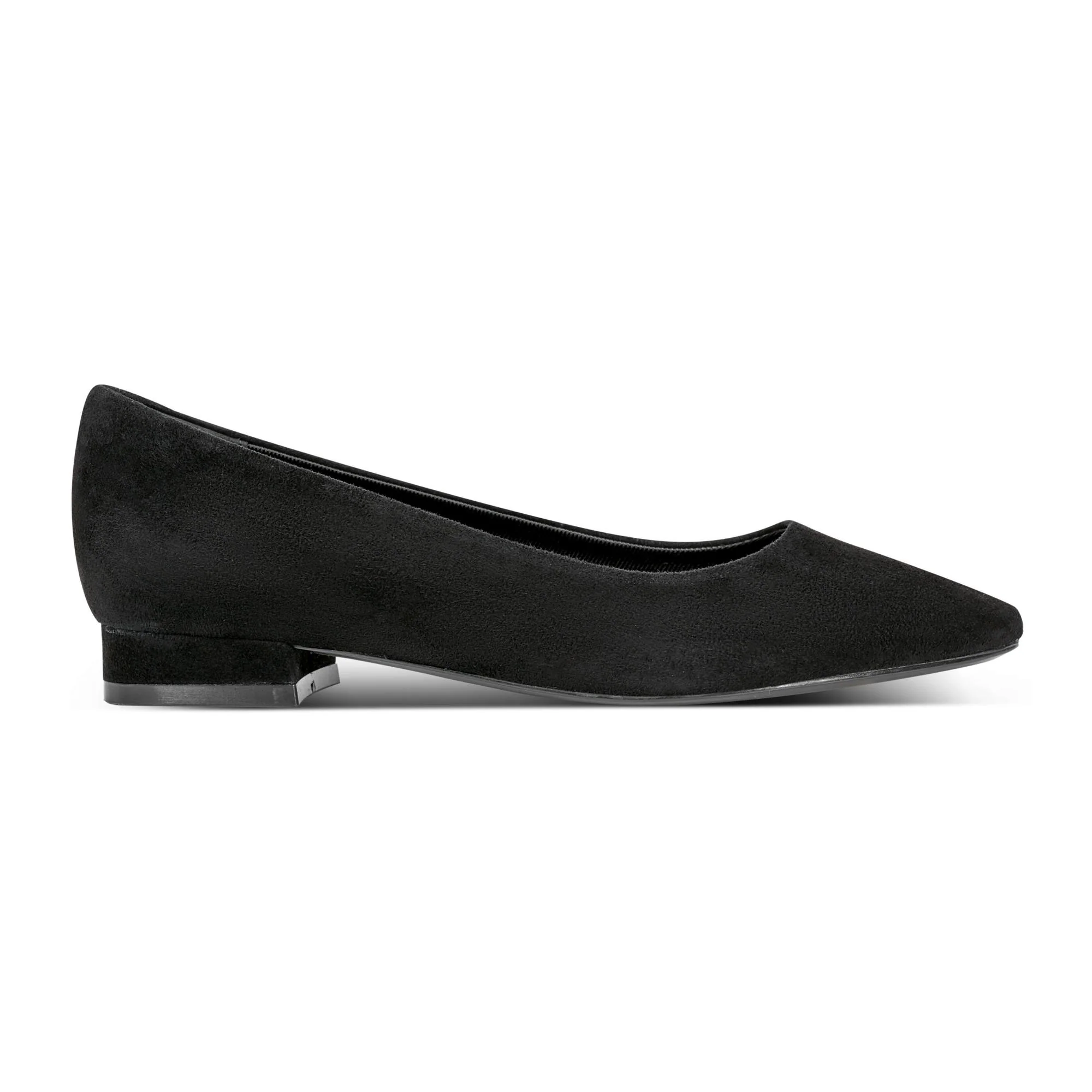 Rockport Women  TESSA FLAT BLACK/NEW SILKY SUEDE GR - Image 2