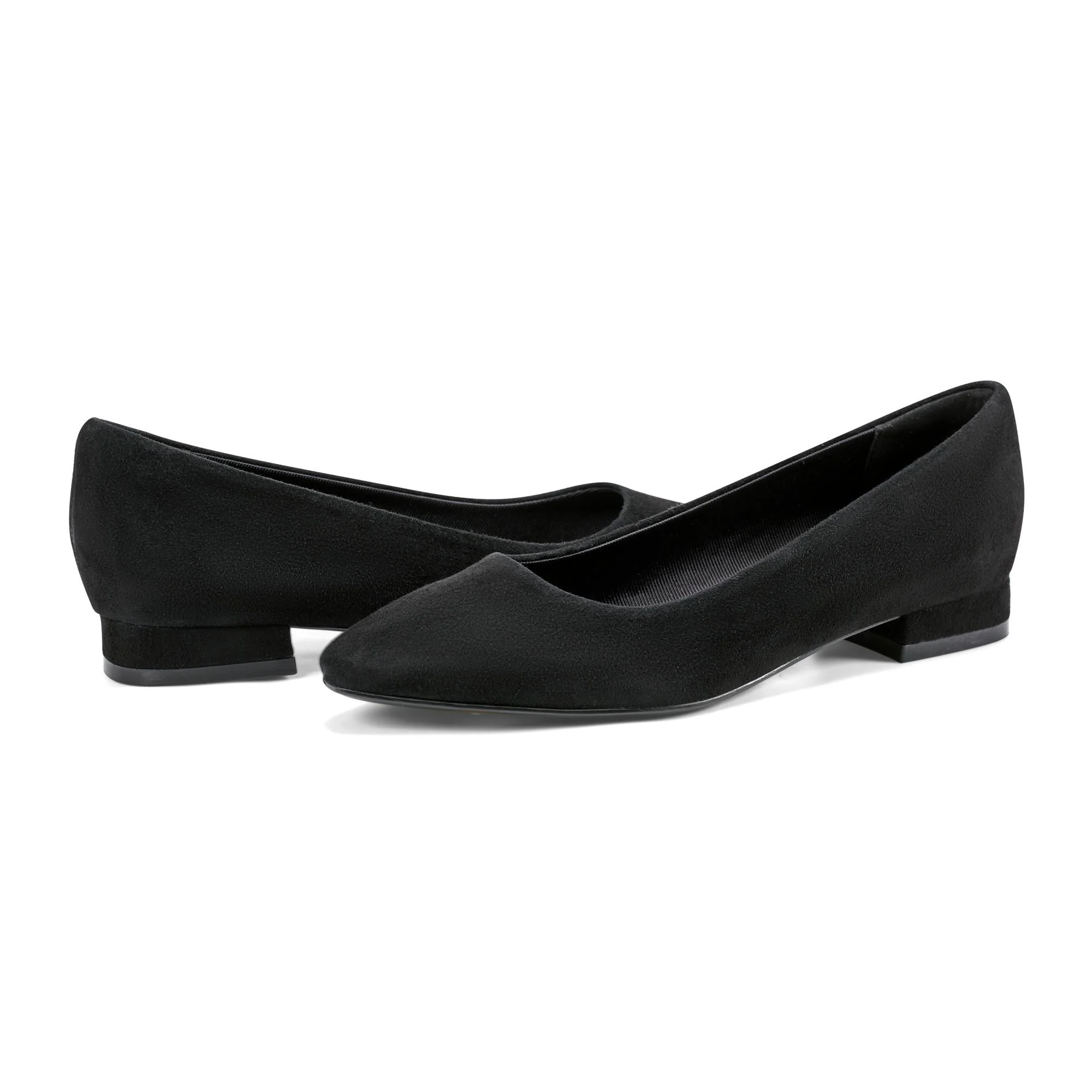 Rockport Women  TESSA FLAT BLACK/NEW SILKY SUEDE GR - Image 6